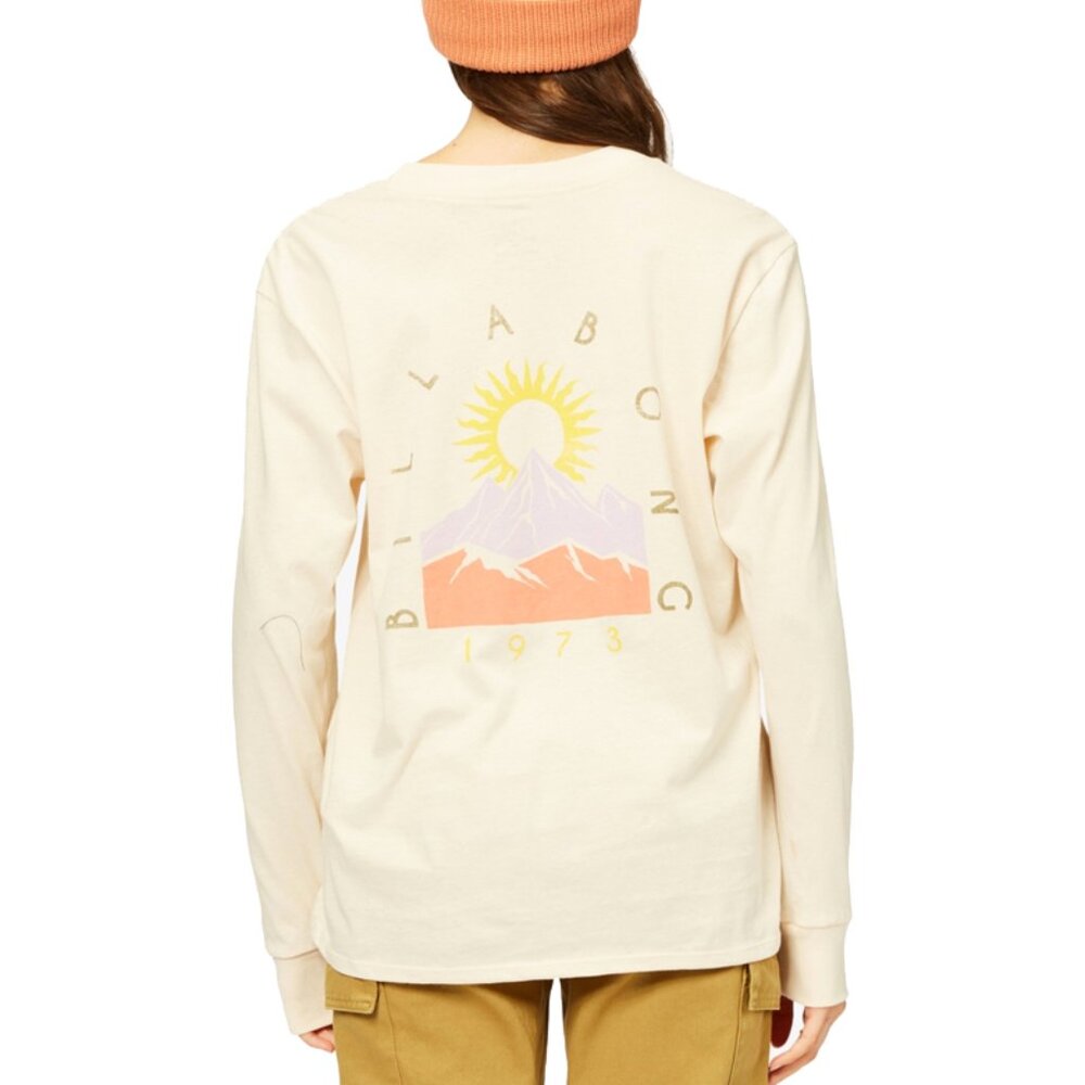 billabong | womens white graphic long sleeve surf skate hike outdoor top | sz xl - Picture 6 of 6